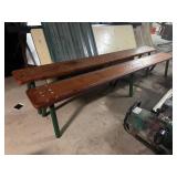 Pair of Heavy Duty Wood Top Benches