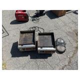 2 - Avantco 16 inch Griddles and Hot Plate