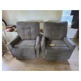 2 Upholstered Recliners