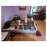Lot of Purses and Luggage Bags