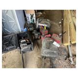 4 Chainsaws and 3 gas cans