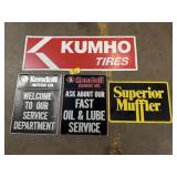 Kendall, Kumho, Superior Muffler Signs