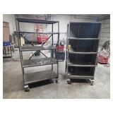 2 Metal Rolling Storage Racks