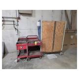 2 Rolling Shop Carts & Rolling Cabinet