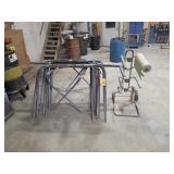 8 Portable Work Stands & Mulit-Roll Masker Rack