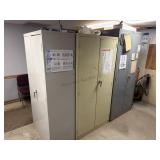 4 Metal Storage Cabinets, Shelf