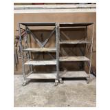 2 Metal Shelves