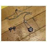 Sterling Silver Necklace and Earrings