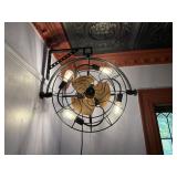 Industrial Style Lighted Fan