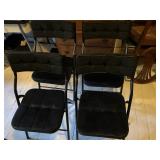 4- Black Cushioned Folding Chairs