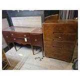 Mahogany Buffet Server & 5 Drawer Dresser