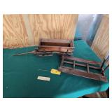 Miniature Bobsled with Hay Wagon and Grain Carrier
