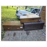 3 Wooden Chests