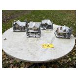 4- Thomas Kinkade Village Pieces