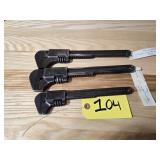 3 Crescent Auto/Monkey Wrenches