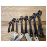 Set of WM Hjorth & Co Adjustable Wrenches