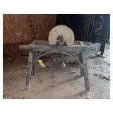 Antique Hand Crank Grinding Wheel