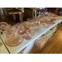 Approx. 58 Pieces of Pink Glass