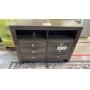 DARK BROWN 6 DRAWER CONSOLE TABLE