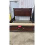 NEW KING SIZE DARK WOOD STORAGE BED FRAME