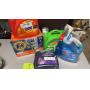 MISC LOT OF CLEANING-TIDE, GAIN, WINDEX, DOWNY