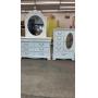 WHITE 6 DRAWER DRESSER & 5 DRAWER WARDROBE