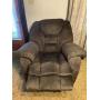 Microfiber Gray Overstuffed Rocking Recliner
