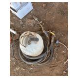 Propane tank, torch, and fill hose