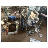 Hose and hose reels, hangers, pipe stand,