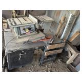 Ryobi 10in table saw, workmate table,