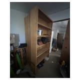 3 wood book shelves