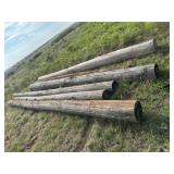 Telephone poles approx 17-23ft