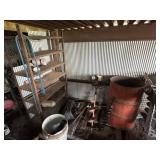 Thunder Bay auger, metal shelf, 55 gal drum