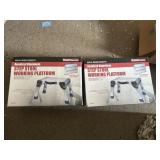 2 Aluminum folding step stool/working platforms