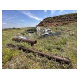 Pipe, wood post, rail road ties, conveyer rack,