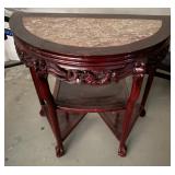 Wood w/ Stone Top Console Table