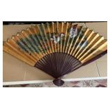 Vintage Asian Wall Art Fan