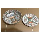 Asian Ceramic Decorative Plate & Bowl