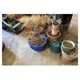 19+/- Various Sized Pots, Watering Cans,