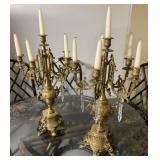 2 Ornate Multi-Armed Candelabras