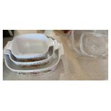 3 Corning Ware Casserole Dishes w/ Lids