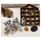 Small Wall Shelf, Tiny Figurines, Tiny Hen on a
