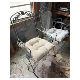 2 Wrought Iron Rocker Outdoor Chairs