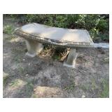 Concrete Curved Garden Bench