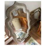 2 Framed Mirrors, Candle Holder, Art Piece,