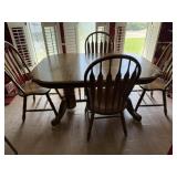 Wooden Dining Table w/ 4 Chairs