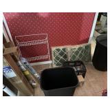 2 Window Blinds, 2 Trashcans, Wire Hangable Shelf,