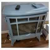 Electric Fireplace w/ Remote, Framed Wall Mirror