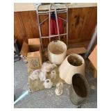 Vintage Trashcan, Walker, Lamp Shades,