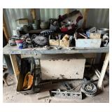 Metal Work Table, Metal Storage Chest,